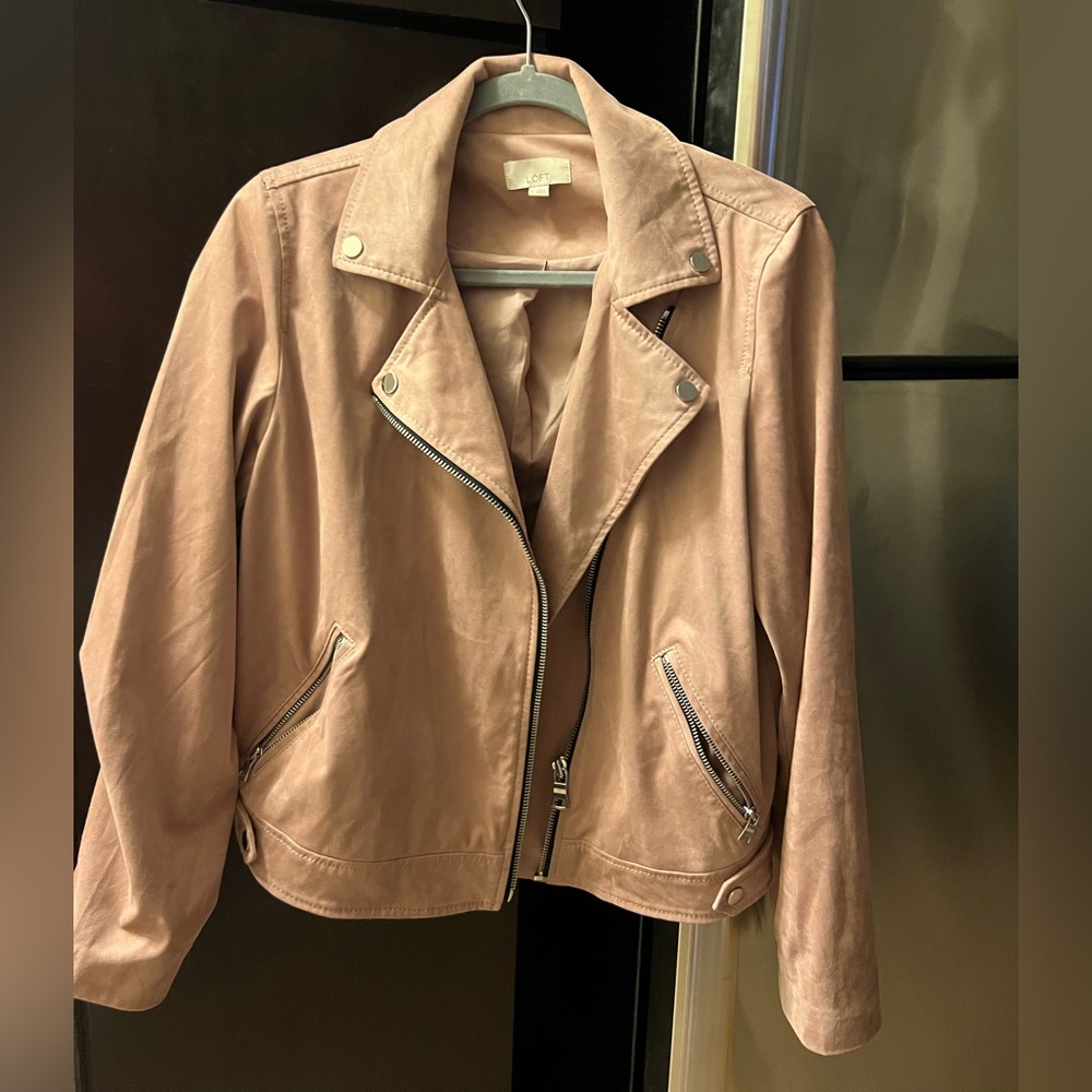 The LOFT pink suede jacket! Just like new